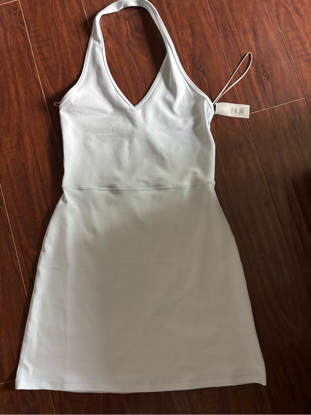 Wilfred Pale Blue V-Neck Halter Mini Dress